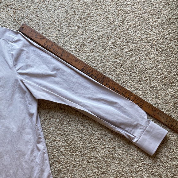 Isaia Napoli Men’s Solid Gray Beige Cotton Dress Shirt NWOT (Imperfect) - Picture 10 of 14